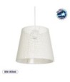 GLOBOSTAR® CONEY 203-0071 Μοντέρνο Κρεμαστό Φωτιστικό Οροφής με Ντουί 1 x E27 AC 220-240V IP20 - Λευκό - Μ26 x Π26 x Υ25cm